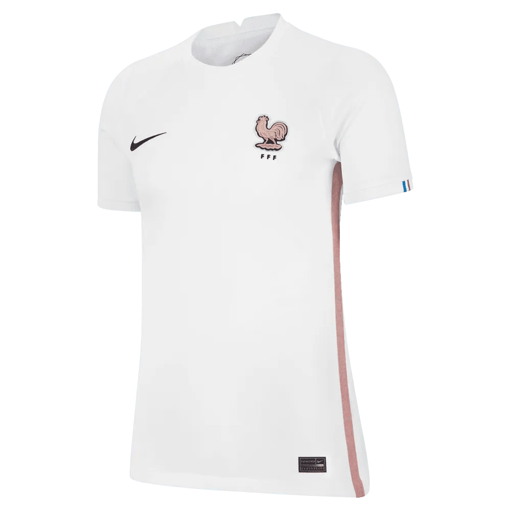 France Women's EC22 Away Soccer Jersey - White-Pink Glaze / Nike