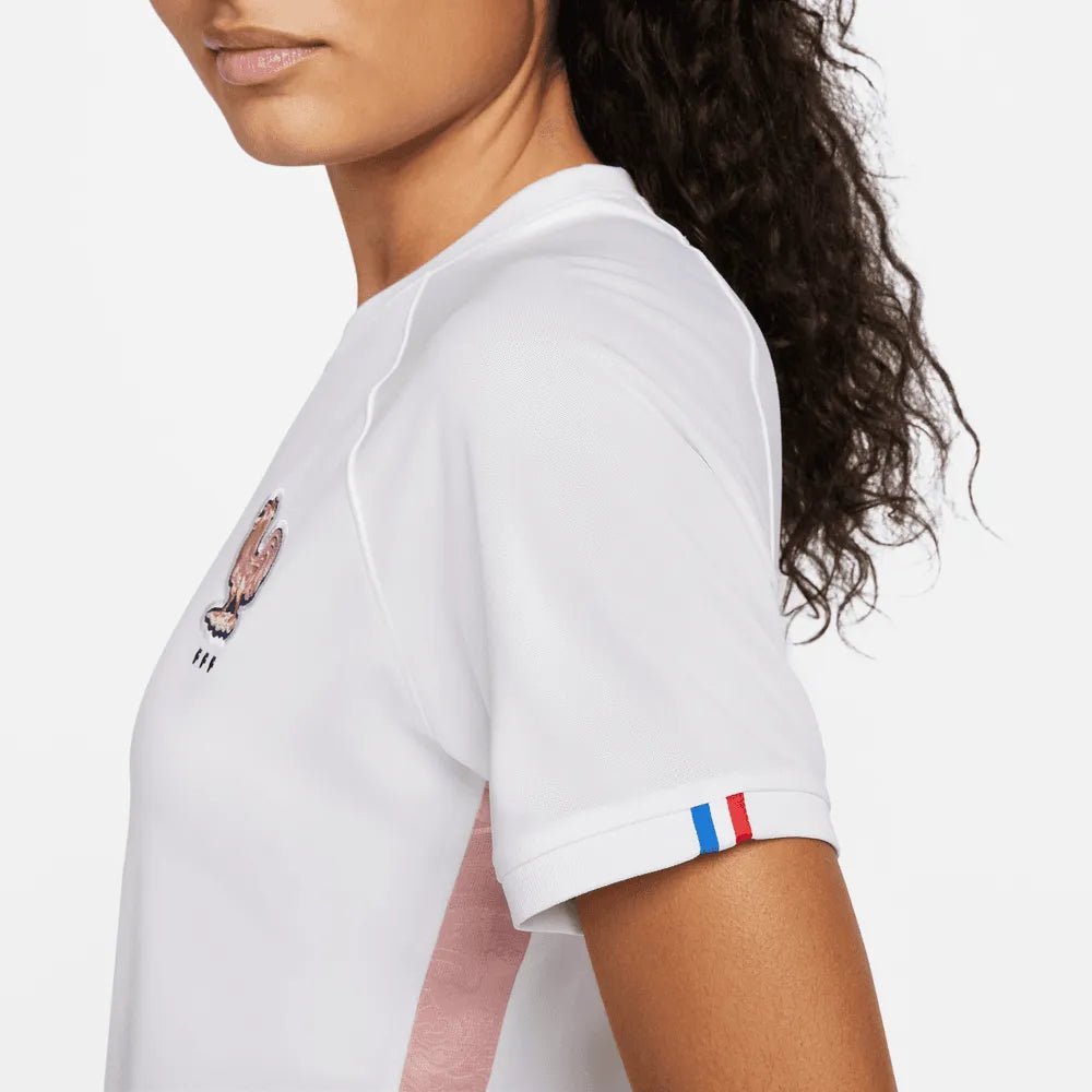 France Women's EC22 Away Soccer Jersey - White-Pink Glaze / Nike