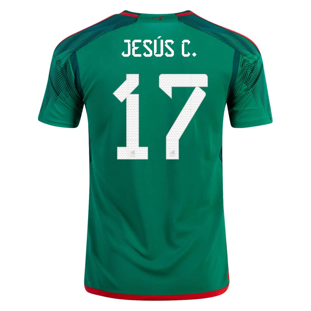 2022-23 Mexico Home Soccer Jersey - Green-Red / Adidas
