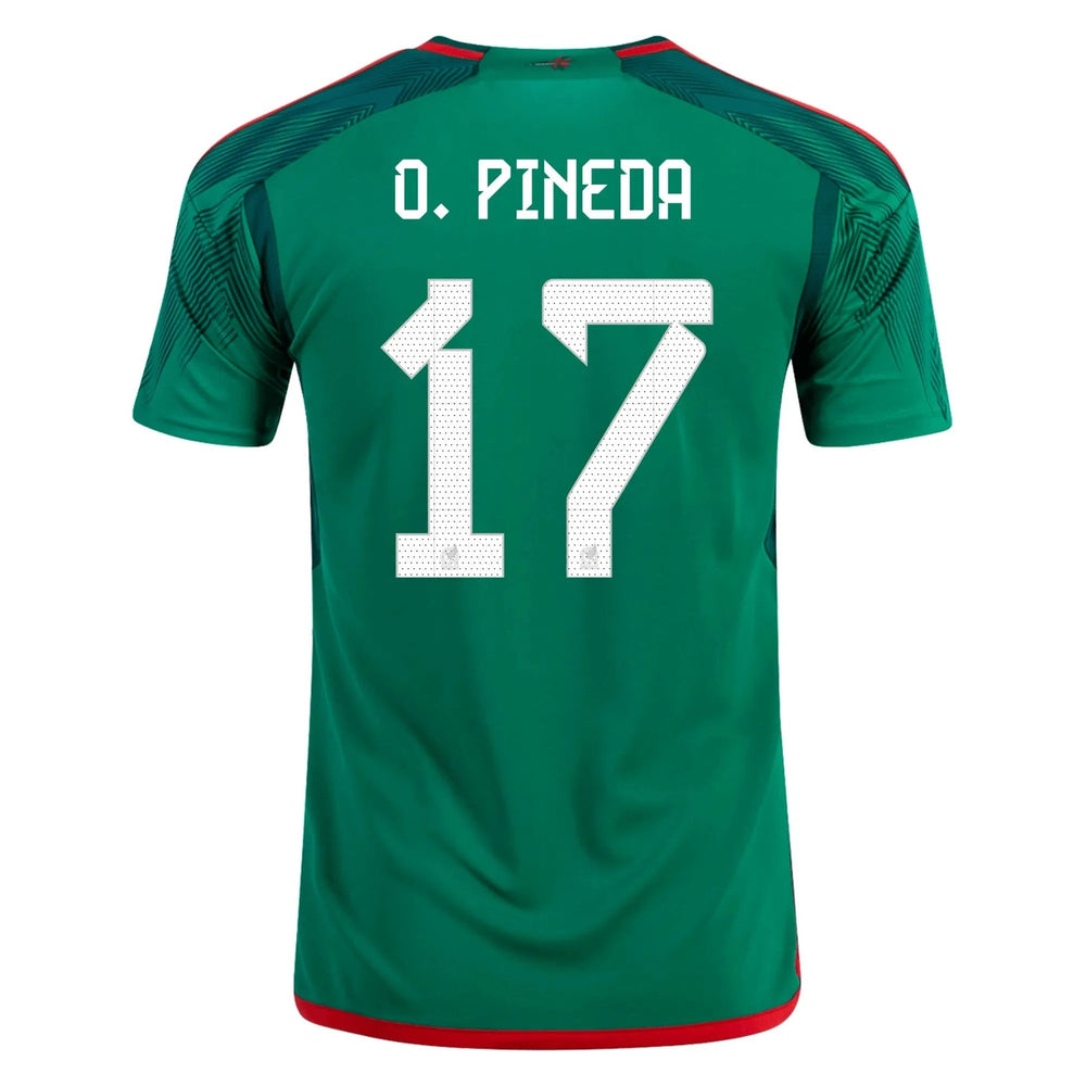 2022-23 Mexico Home Soccer Jersey - Green-Red / Adidas