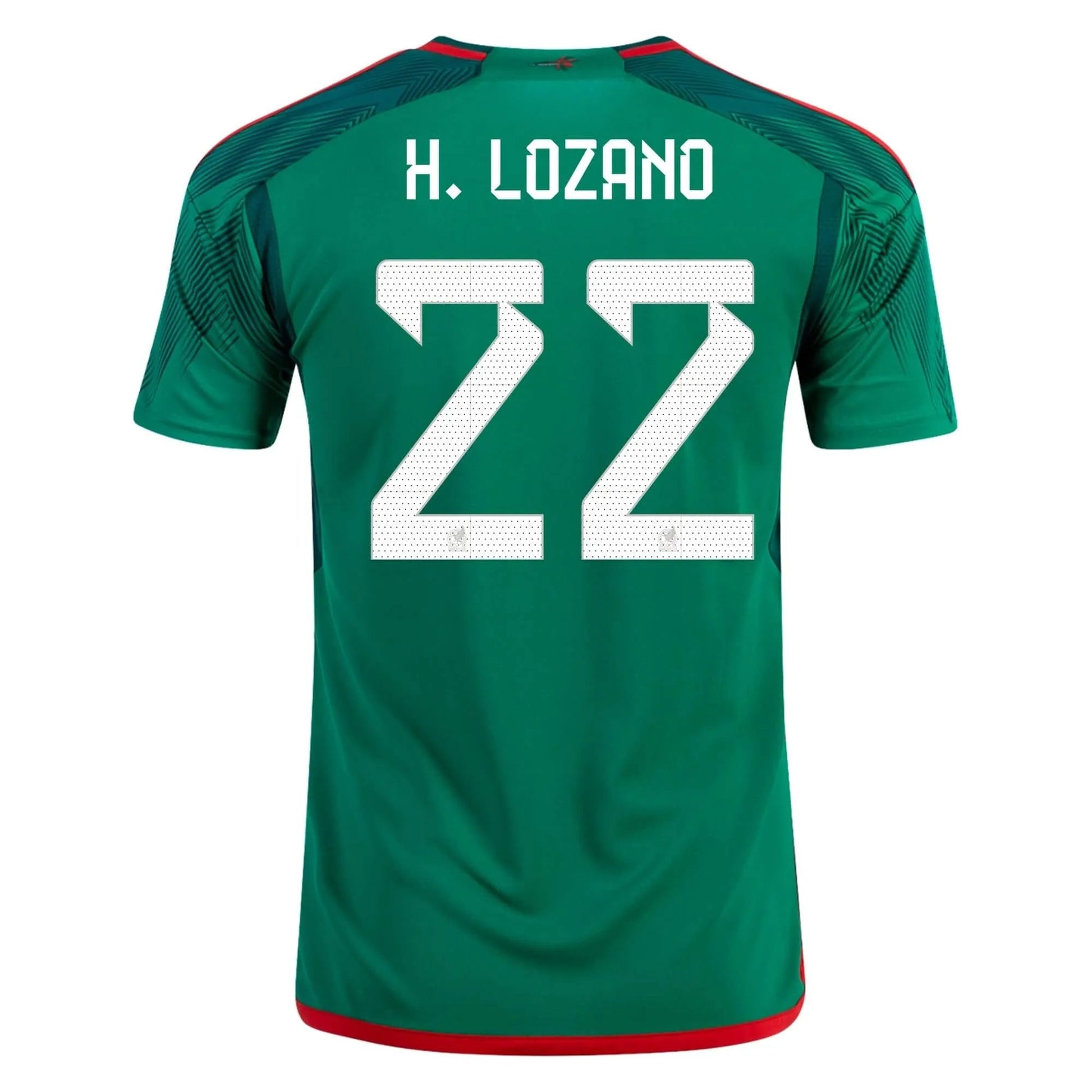 2022-23 Mexico Home Soccer Jersey - Green-Red / Adidas