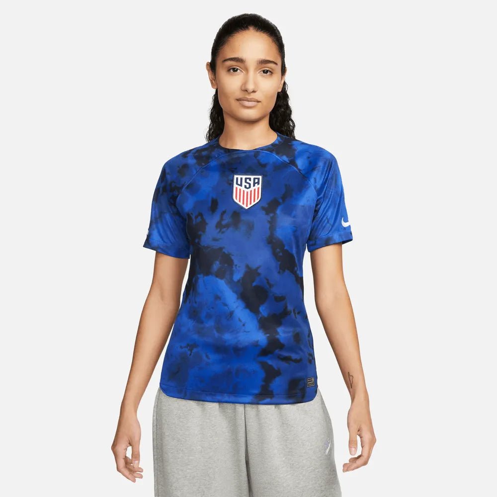 2022-23 USA Women's Away Soccer Jersey - Bright Blue-White / Nike