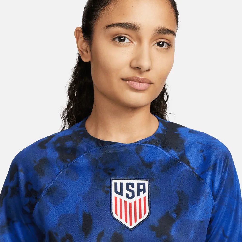 2022-23 USA Women's Away Soccer Jersey - Bright Blue-White / Nike
