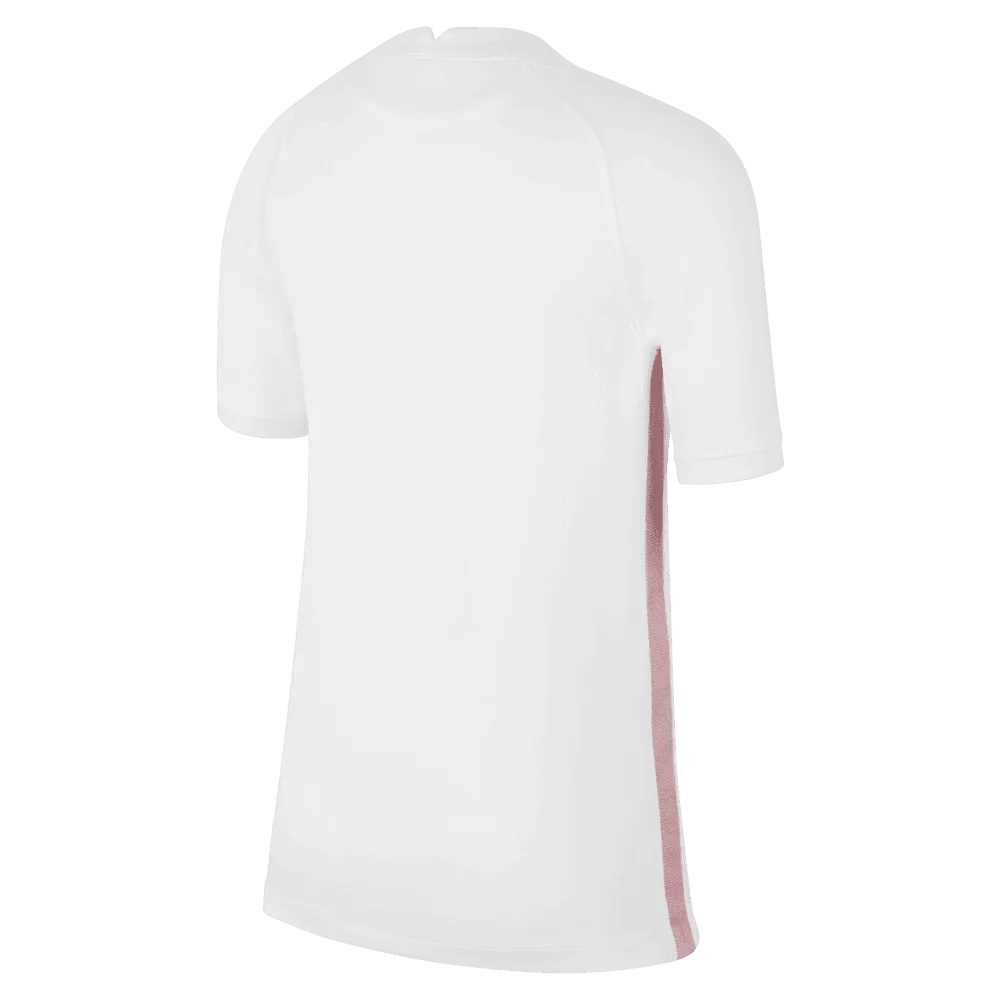 2022-23 France Away Youth Soccer Jersey White-Pink Glaze-Blue / Nike