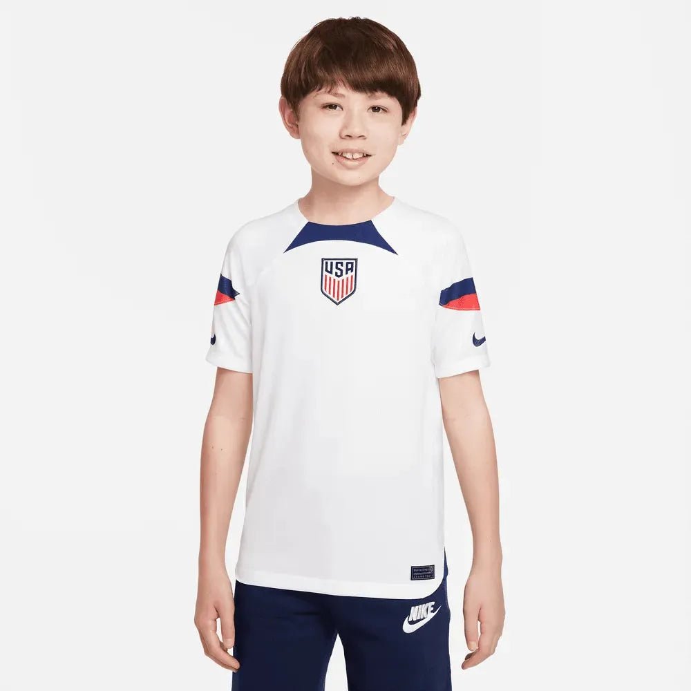 2022-23 USA Home Youth Soccer Jersey White-Loyal Blue / Nike