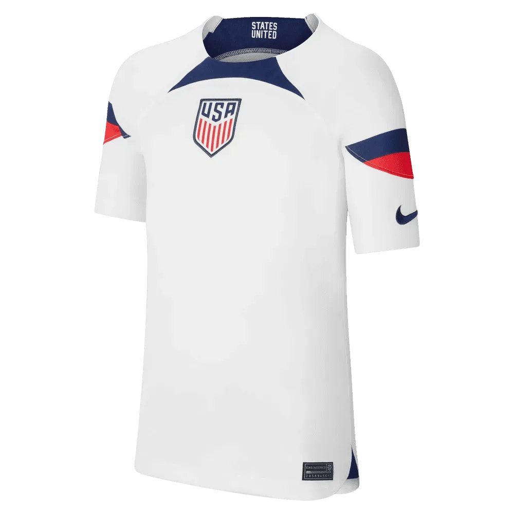 2022-23 USA Home Youth Soccer Jersey White-Loyal Blue / Nike