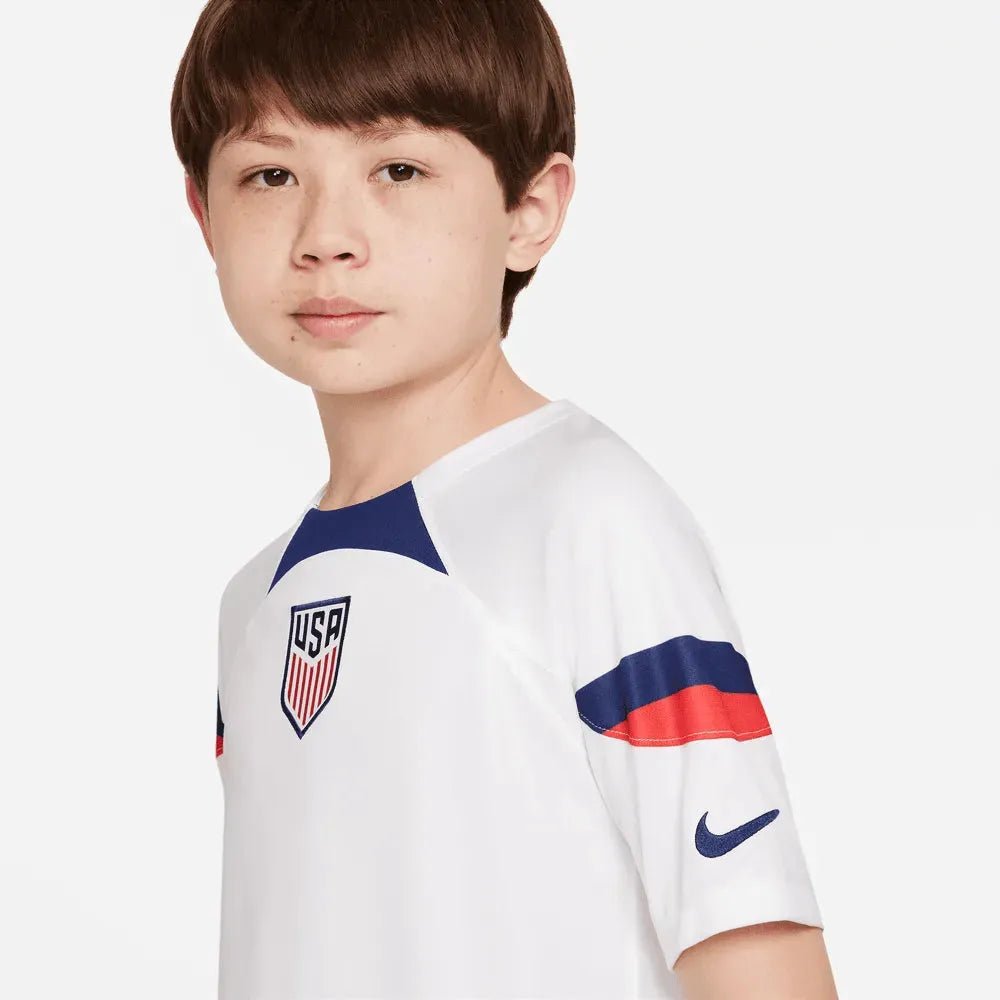 2022-23 USA Home Youth Soccer Jersey White-Loyal Blue / Nike