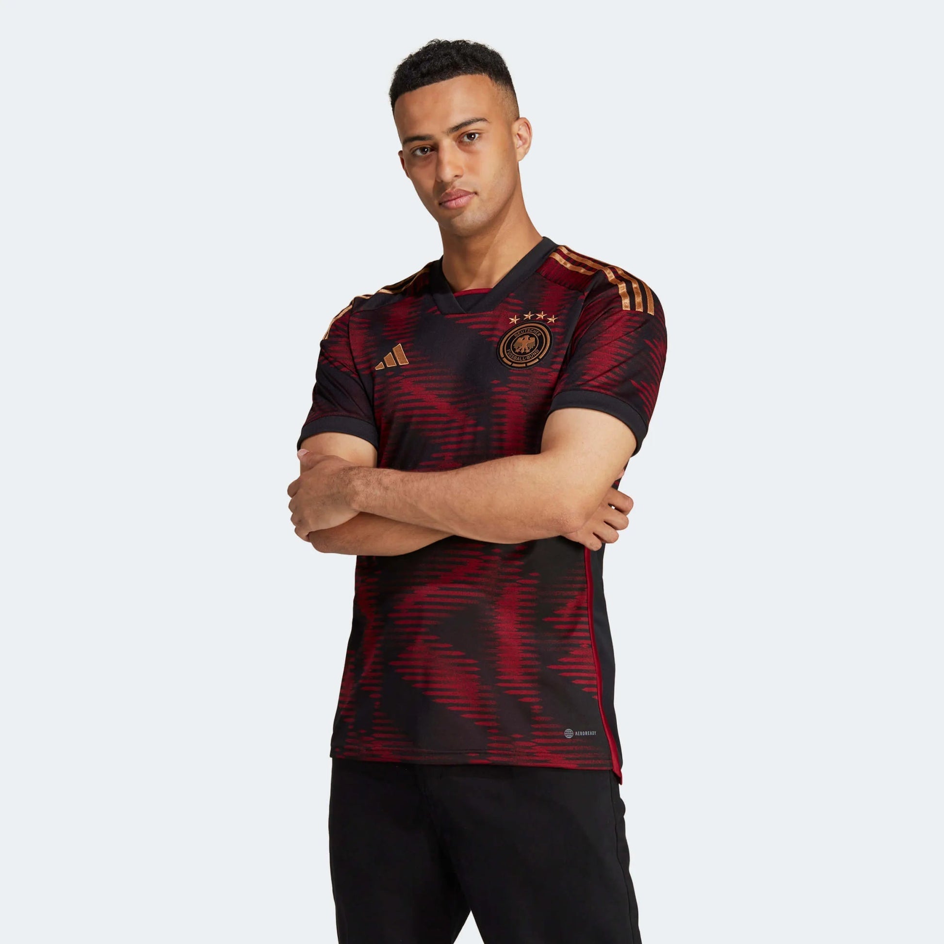 2022-23 Germany Away Soccer Jersey Black / Adidas