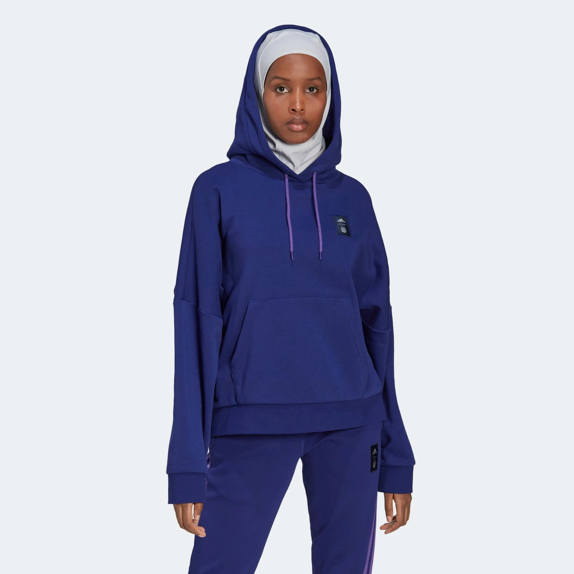 2022-23 Argentina Women's 3 Stripe Hoody Legacy Indigo / Adidas