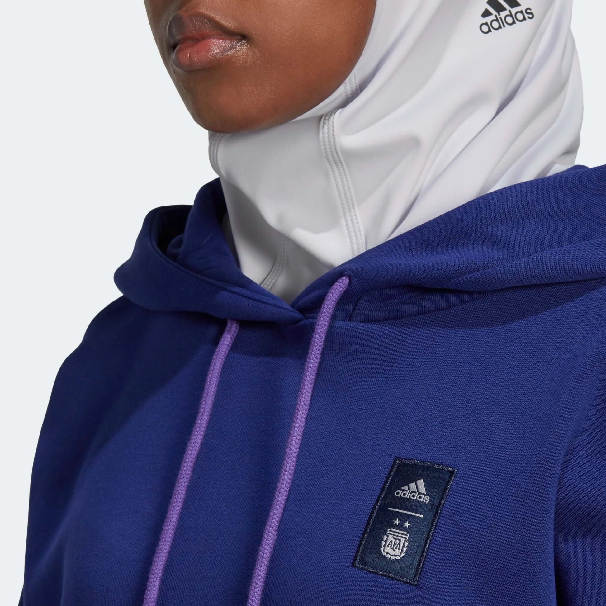 2022-23 Argentina Women's 3 Stripe Hoody Legacy Indigo / Adidas