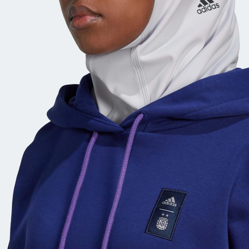2022-23 Argentina Women's 3 Stripe Hoody Legacy Indigo / Adidas