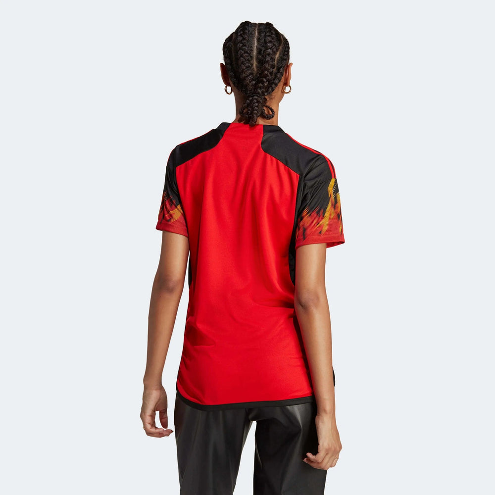 2022-23 Belgium Women's Home Soccer Jersey - Red-Black / Adidas