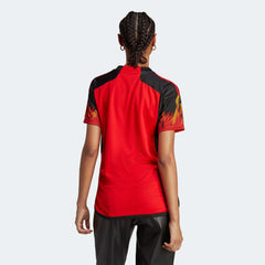 2022-23 Belgium Women's Home Soccer Jersey - Red-Black / Adidas