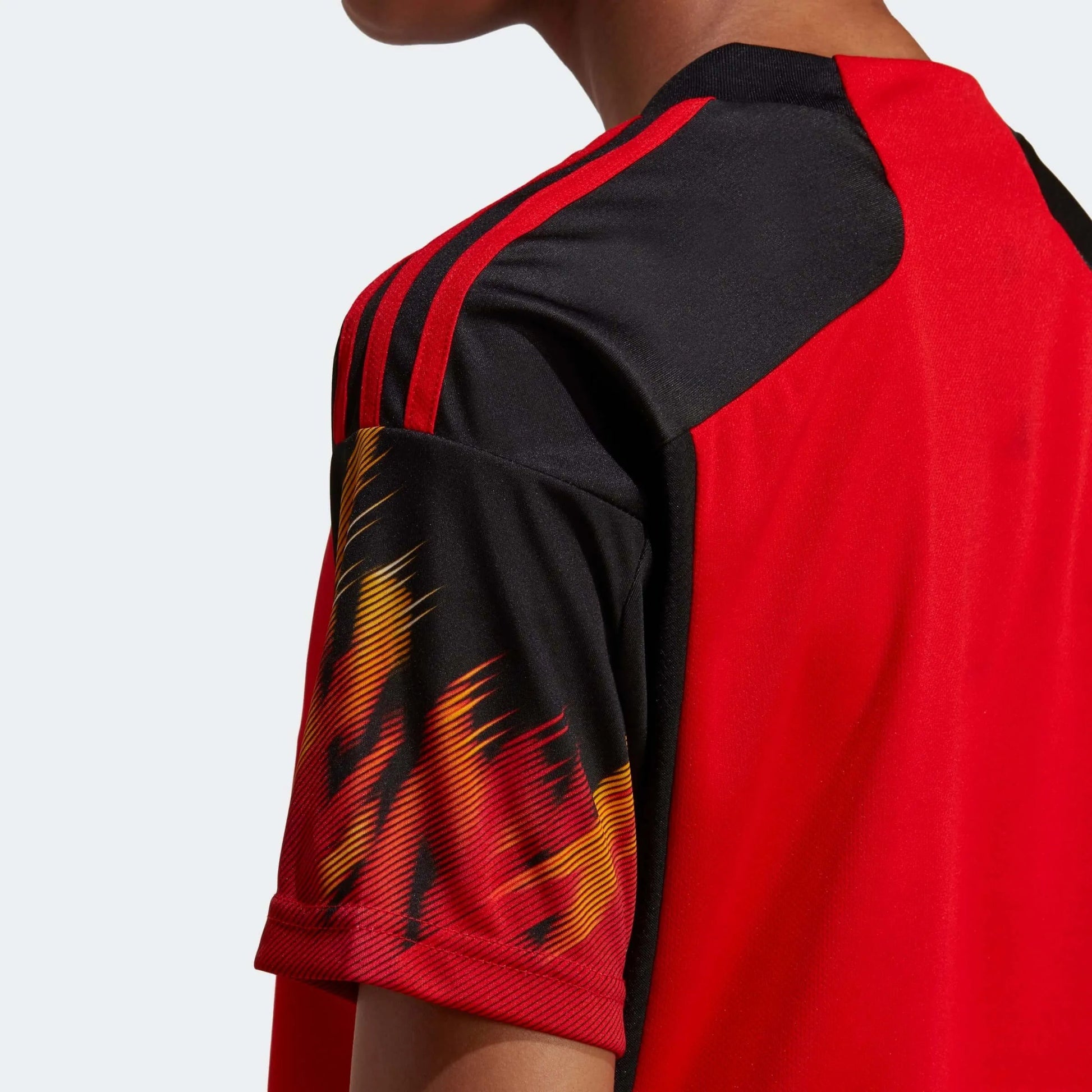 2022-23 Belgium Women's Home Soccer Jersey - Red-Black / Adidas