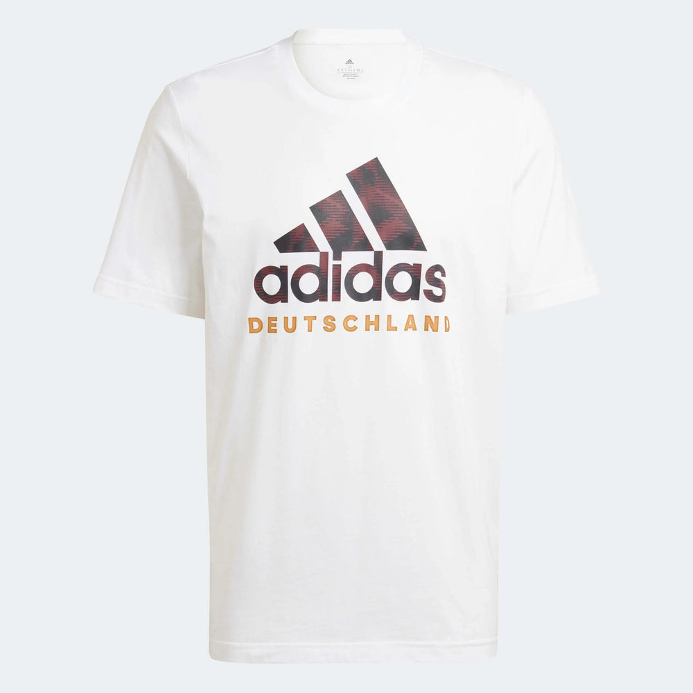 2022-23 Germany DNA Graphic Tee - White-Black / Adidas