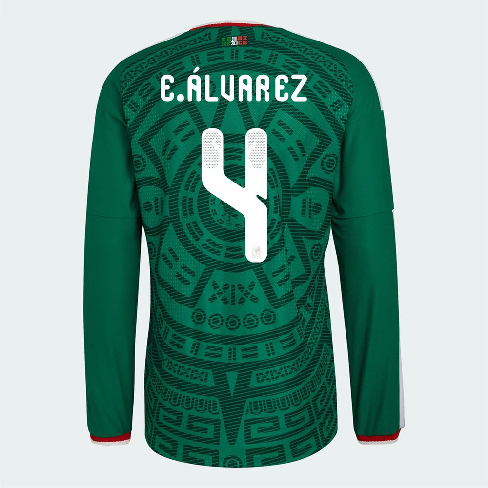 2026 Mexico Men's Authentic Home Long-Sleeve Soccer Jersey  / Adidas