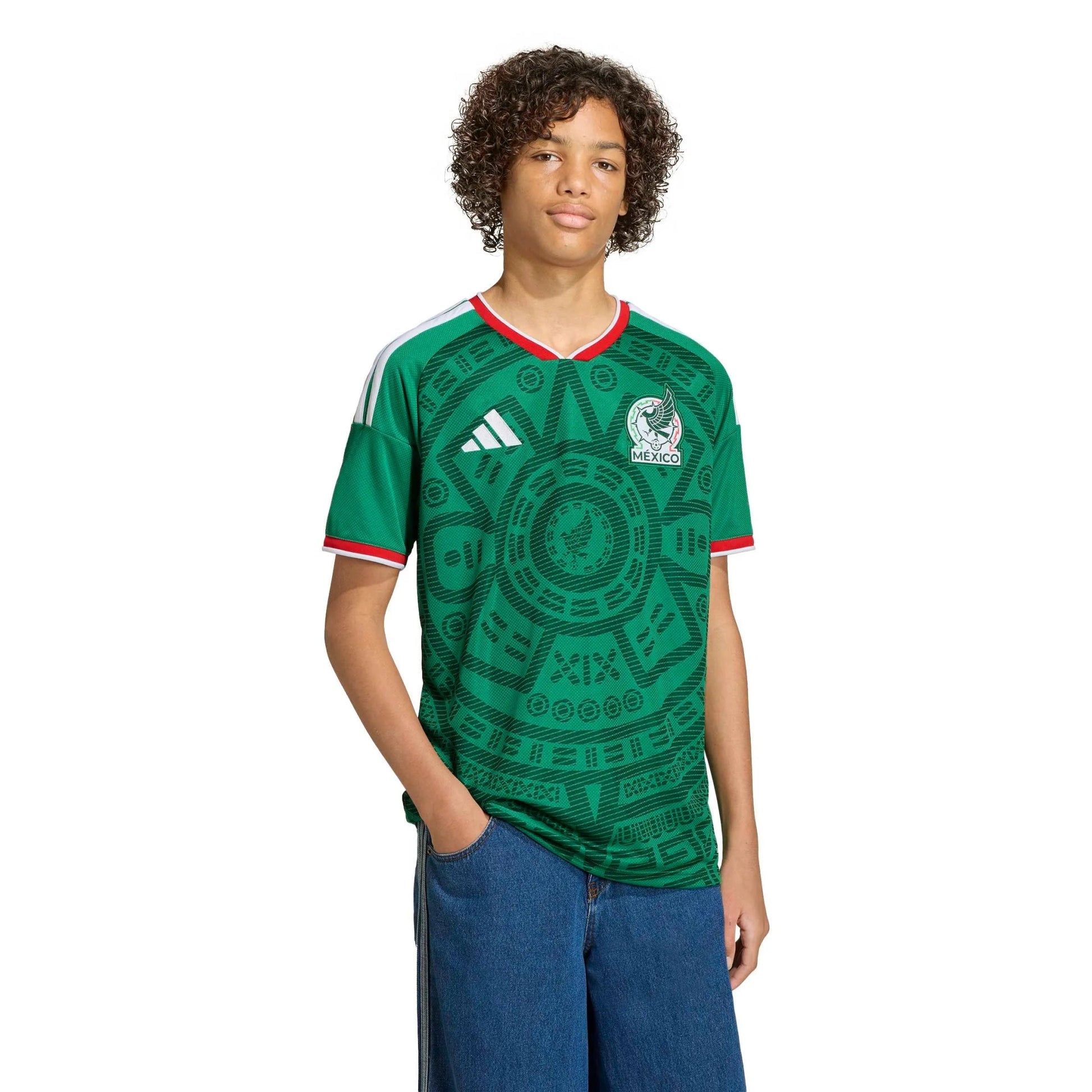 2026 Mexico Youth Stadium Home Soccer Jersey  / Adidas