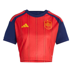 2026 Spain Women's Stadium Home Cropped Soccer Jersey  / Adidas