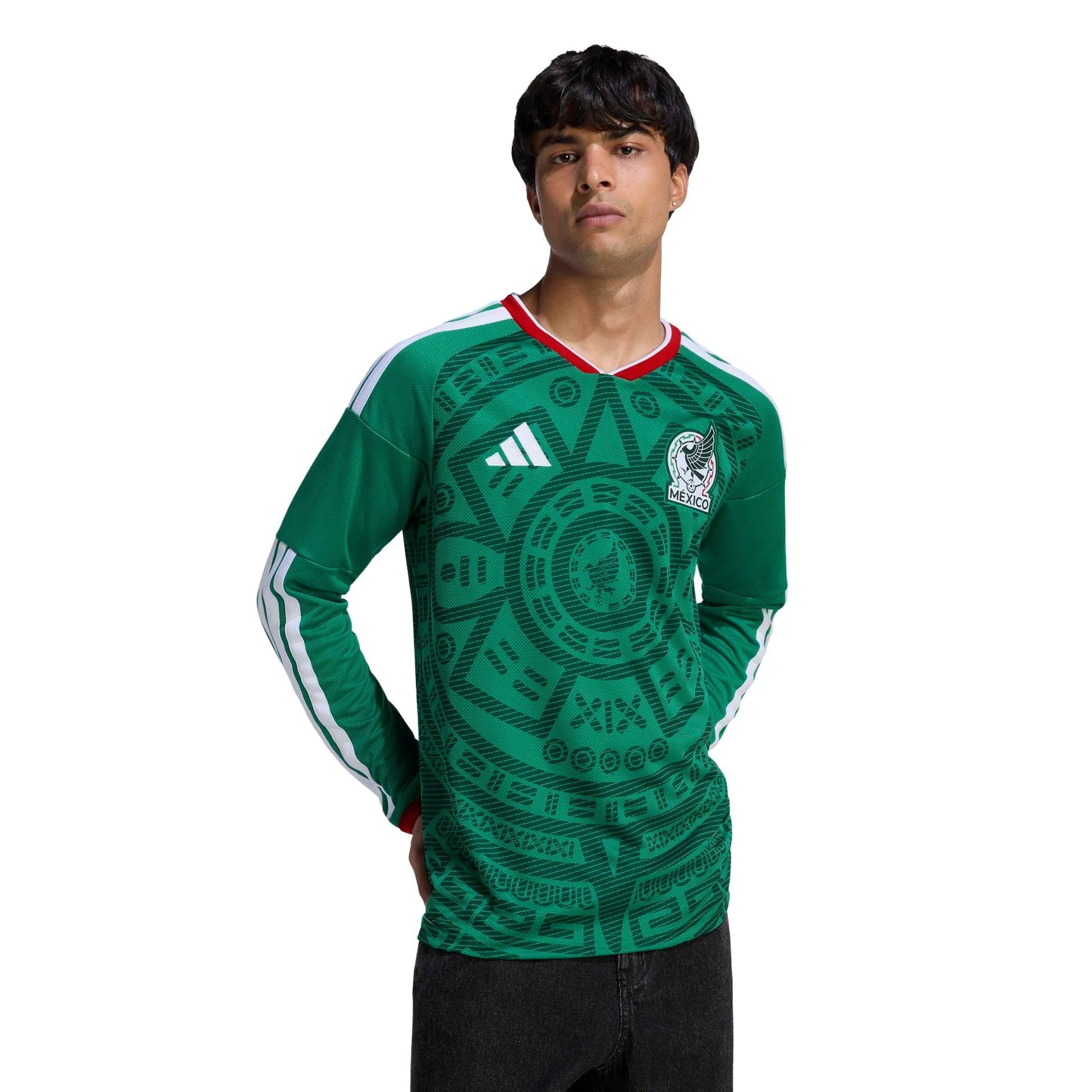 2026 Mexico Men's Stadium Home Long-Sleeve Soccer Jersey  / Adidas