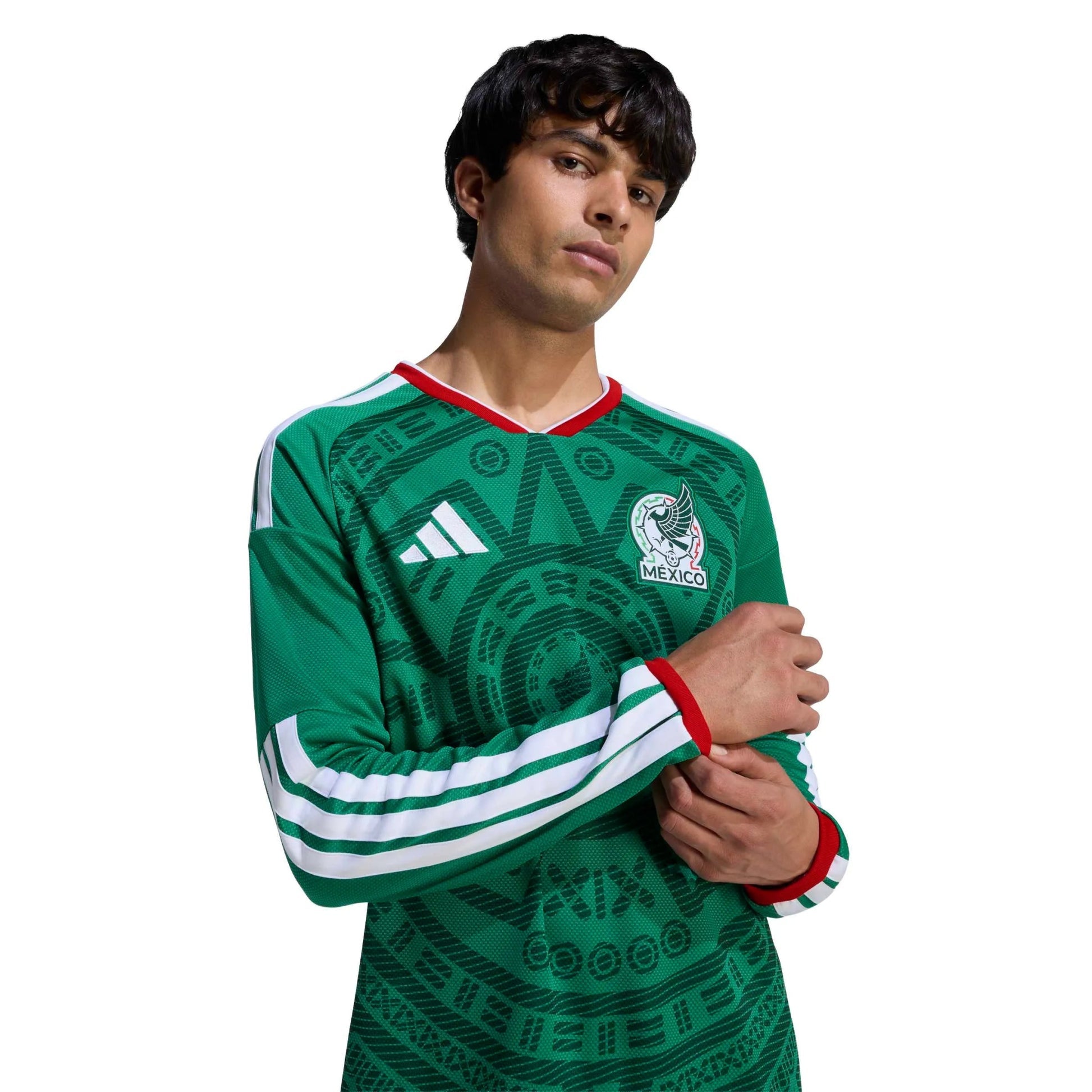 2026 Mexico Men's Stadium Home Long-Sleeve Soccer Jersey  / Adidas