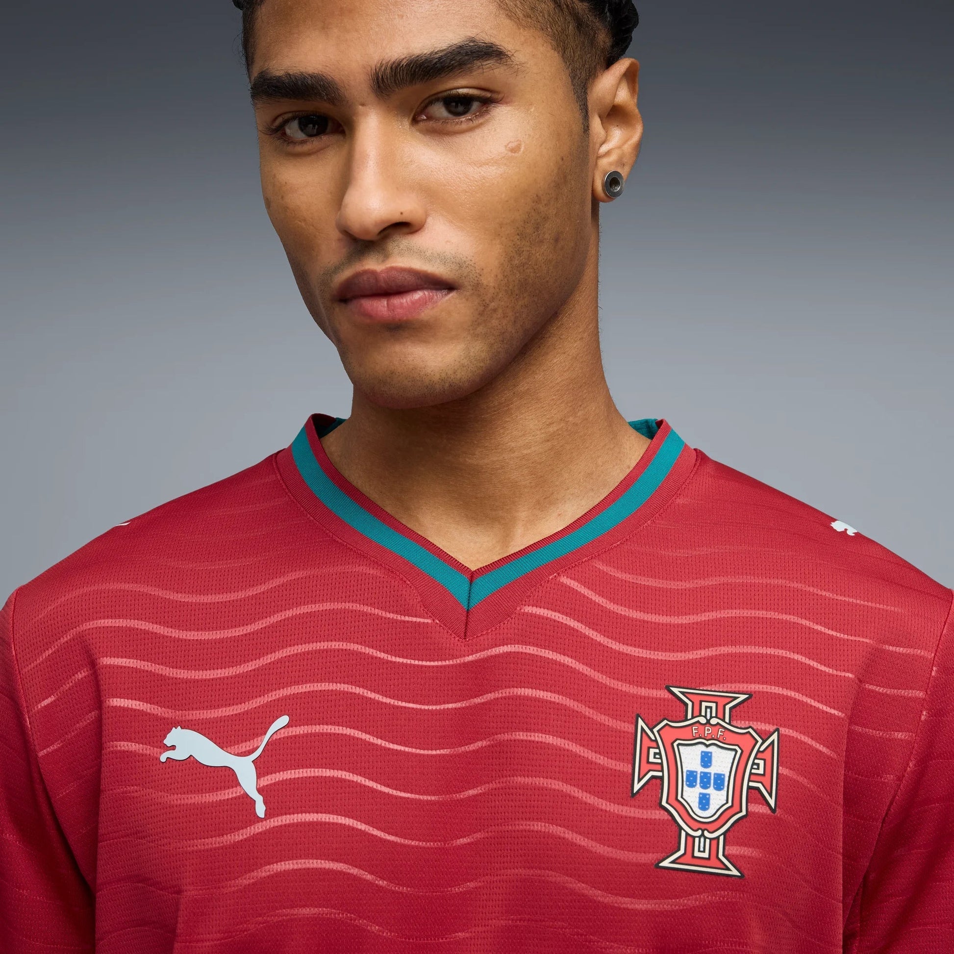 2026 Portugal Men's Stadium Home Long-Sleeve Soccer Jersey  / Puma