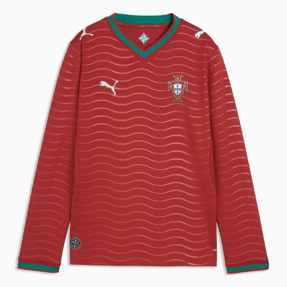 2026 Portugal Youth Stadium Home Long-Sleeve Jersey  / Puma