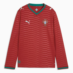2026 Portugal Youth Stadium Home Long-Sleeve Jersey  / Puma