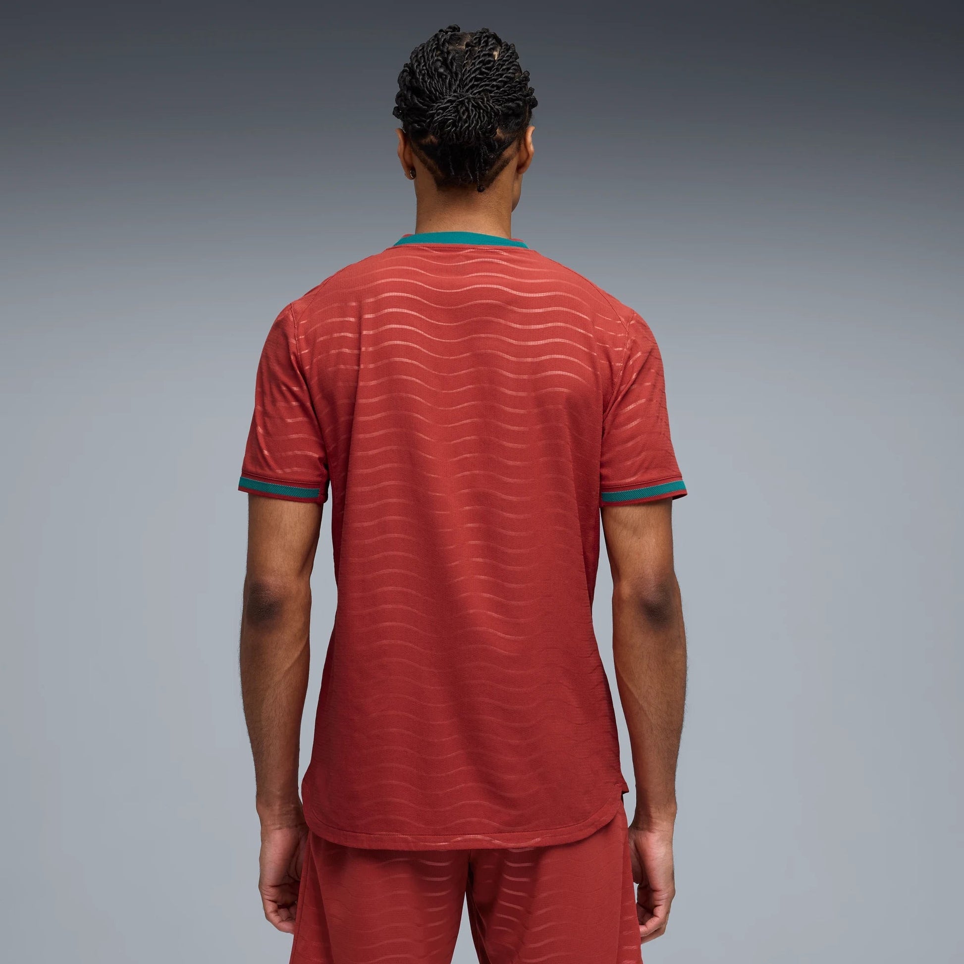 2026 Portugal Men's Authentic Home Soccer Jersey Club Red-Green Lagoon