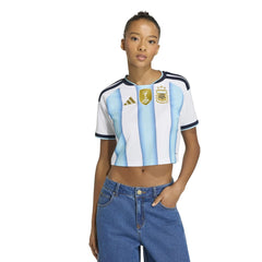 2026 Argentina Women's Stadium Home Cropped Soccer Jersey  / Adidas