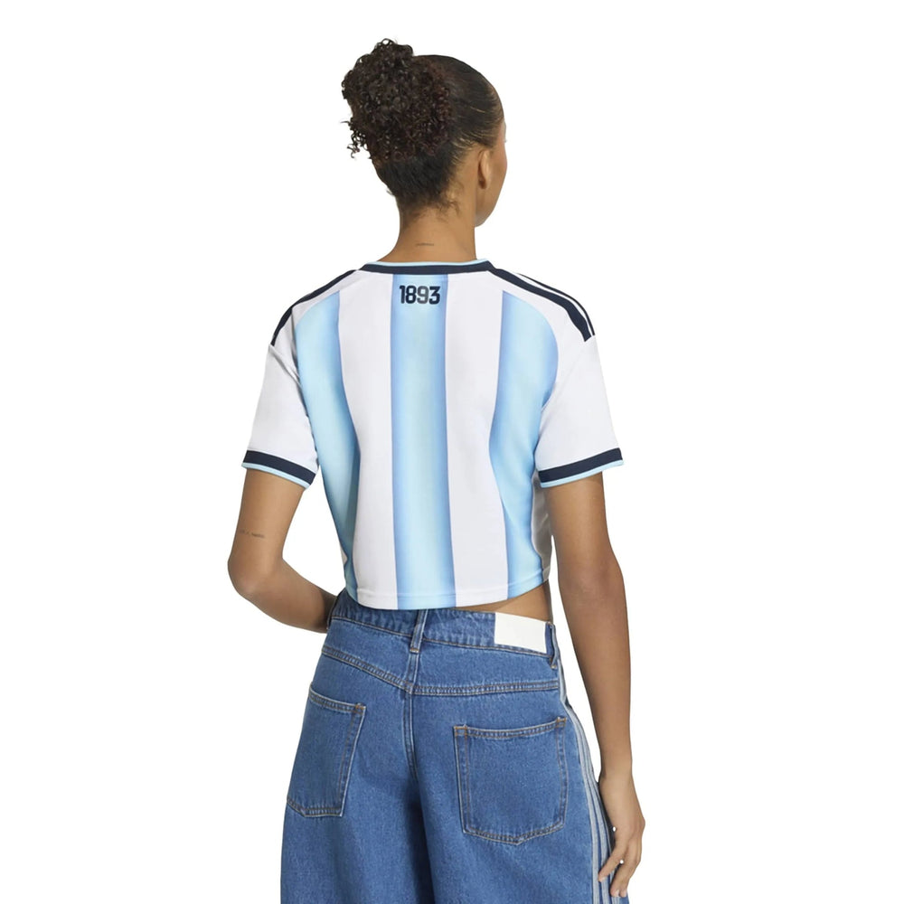 2026 Argentina Women's Stadium Home Cropped Soccer Jersey  / Adidas