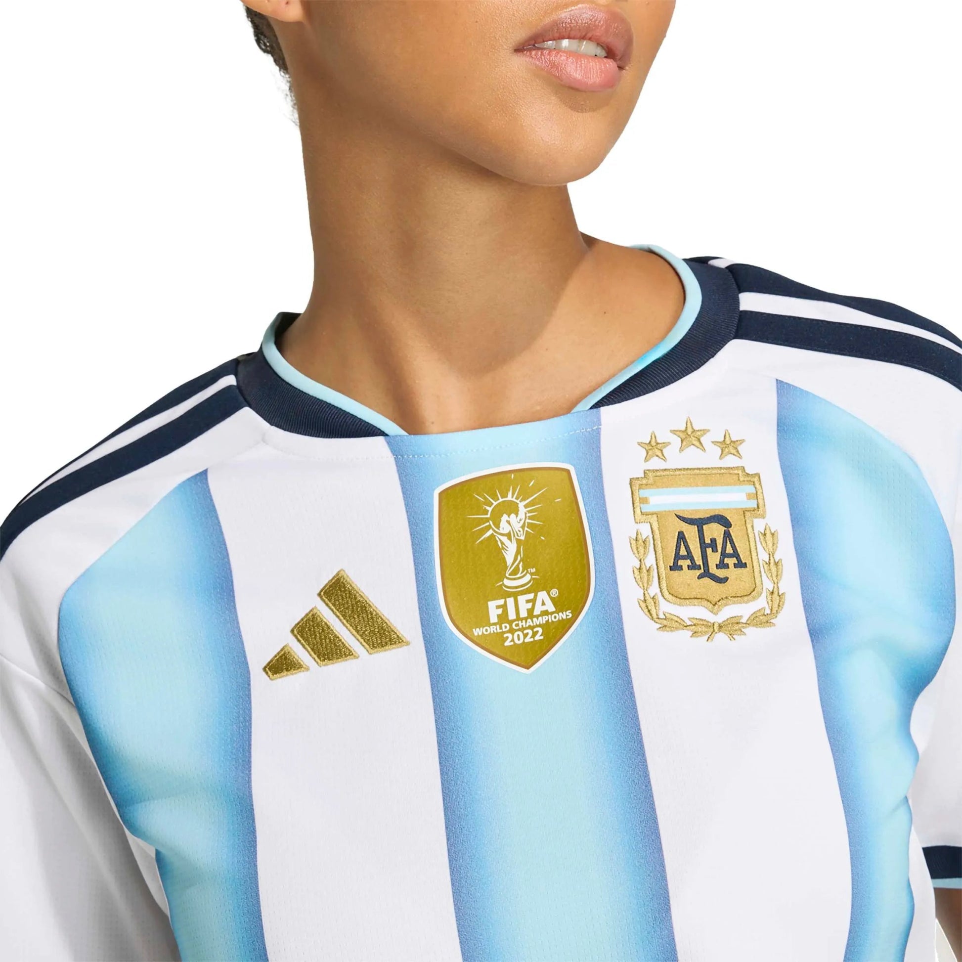2026 Argentina Women's Stadium Home Cropped Soccer Jersey  / Adidas