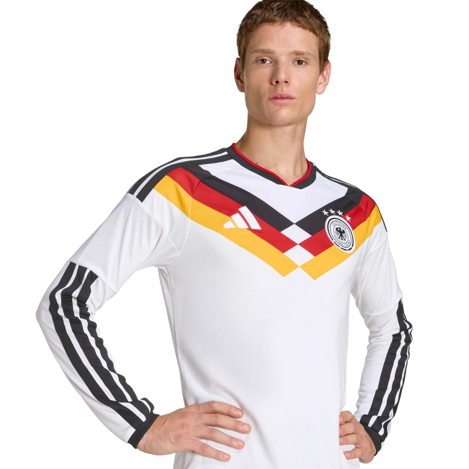 2026 Germany Men's Stadium Home Long-Sleeve Soccer Jersey  / Adidas