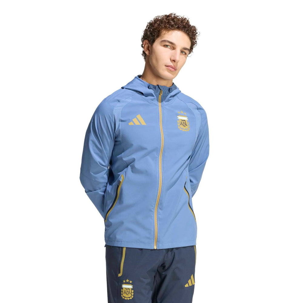 2026 Argentina Men's Tiro Travel Full Zip Windbreaker  / Adidas