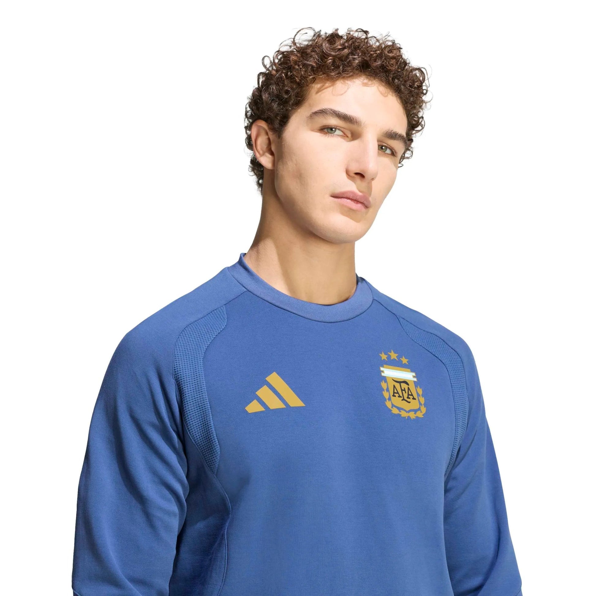 2026 Argentina Men's Tiro Travel Crewneck Sweatshirt  / Adidas