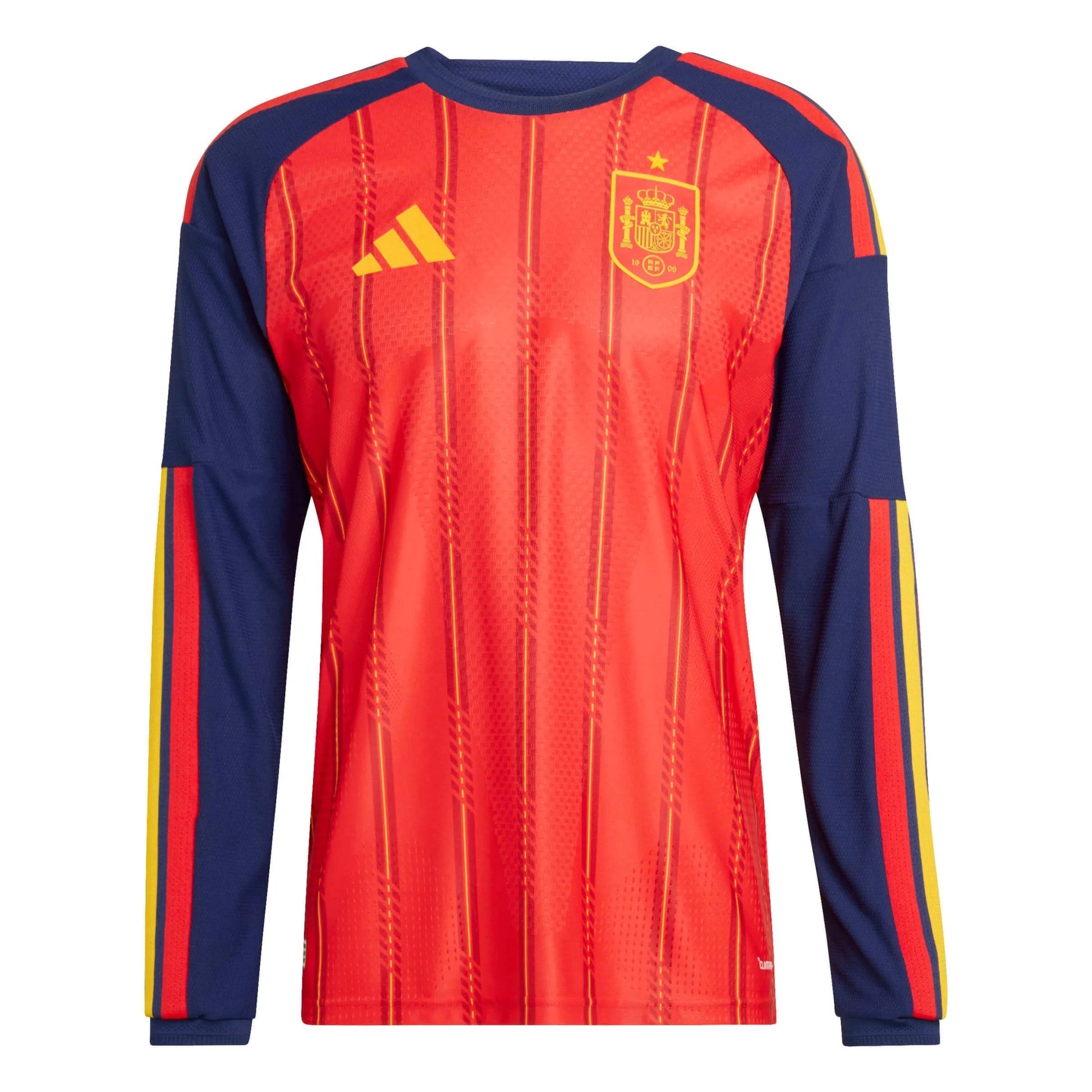 2026 Spain Men's Authentic Home Long-Sleeve Soccer Jersey  / Adidas