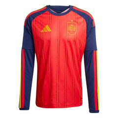 2026 Spain Men's Stadium Home Long-Sleeve Soccer Jersey  / Adidas