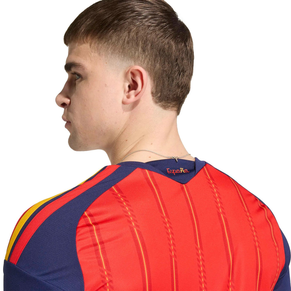 2026 Spain Men's Stadium Home Long-Sleeve Soccer Jersey  / Adidas