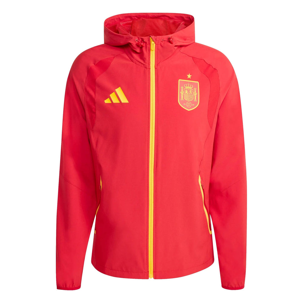 2026 Spain Men's Tiro Travel Full Zip Windbreaker  / Adidas