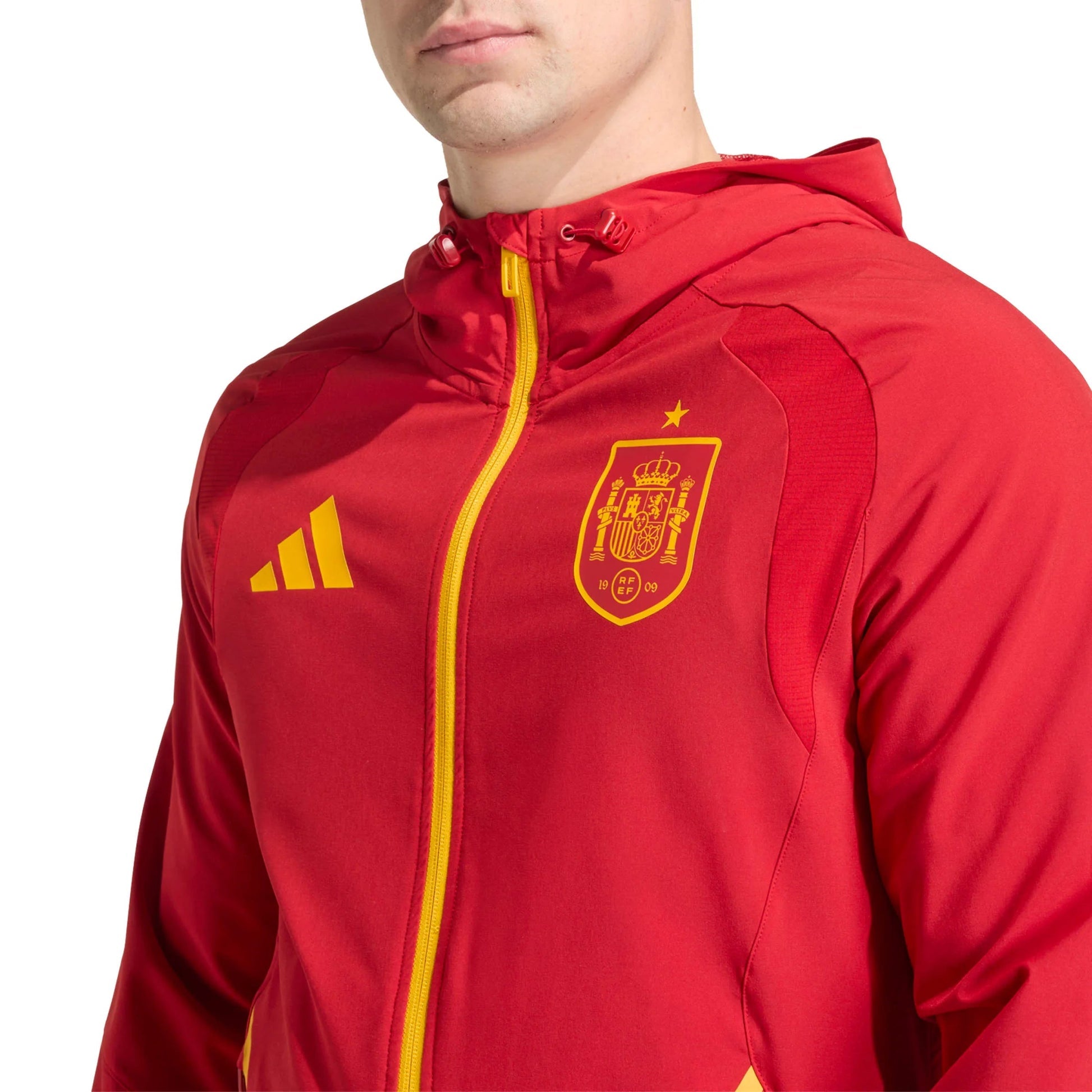2026 Spain Men's Tiro Travel Full Zip Windbreaker  / Adidas