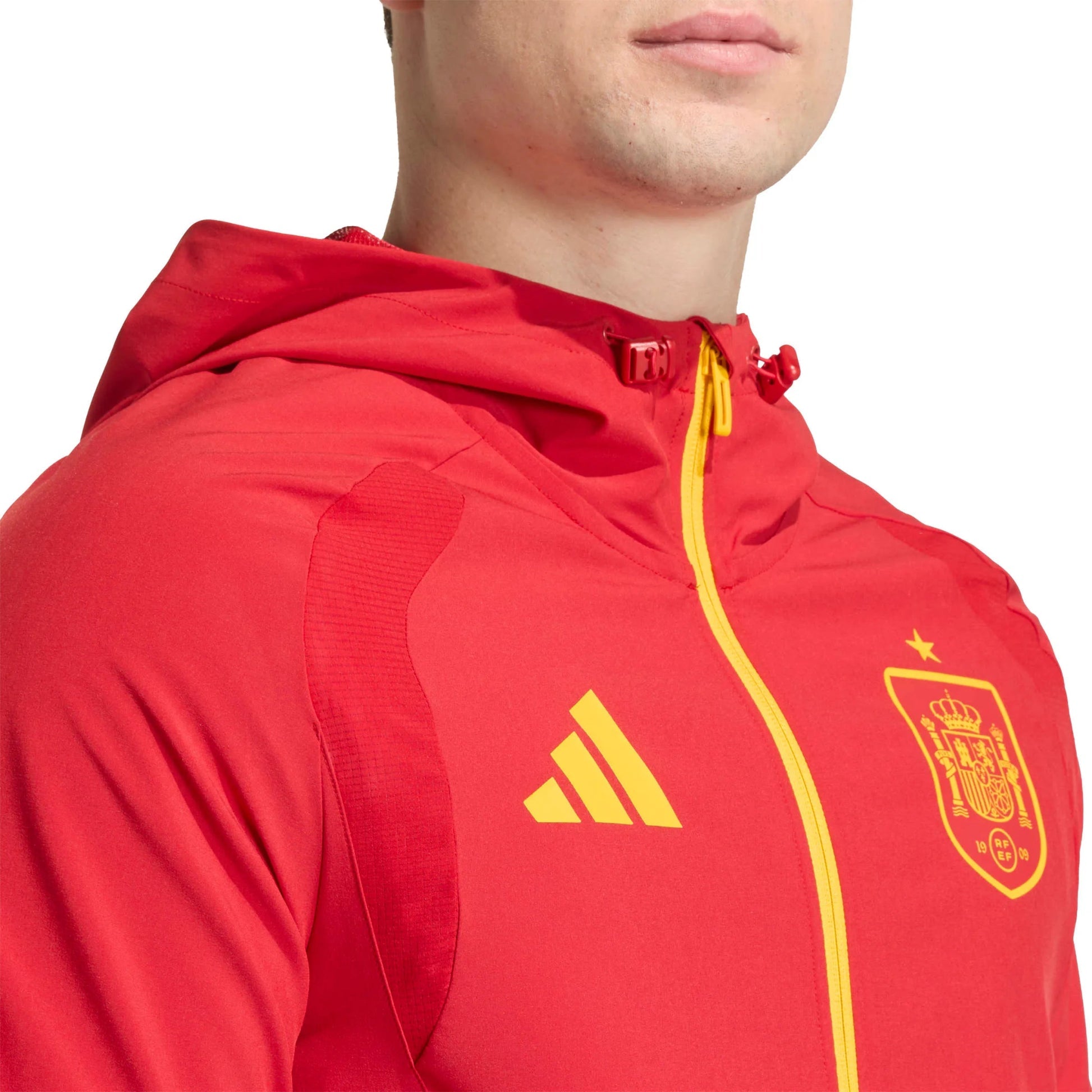 2026 Spain Men's Tiro Travel Full Zip Windbreaker  / Adidas