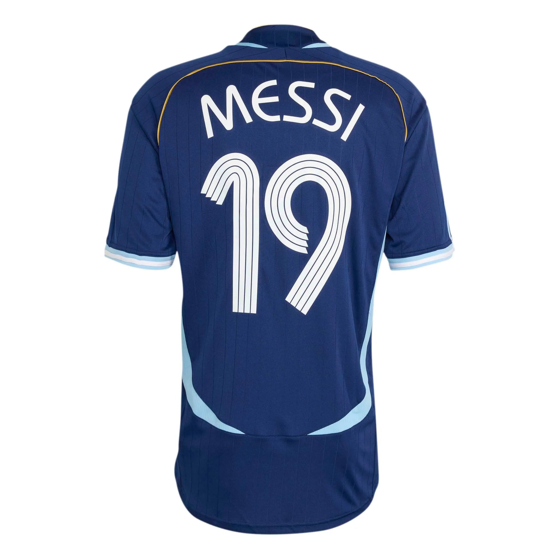 2006 Argentina Men's Retro Stadium Away Messi #19 Soccer Jersey  / Adidas