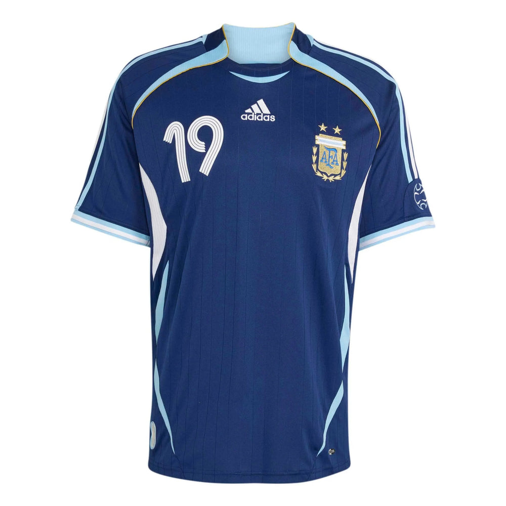 2006 Argentina Men's Retro Stadium Away Messi #19 Soccer Jersey  / Adidas