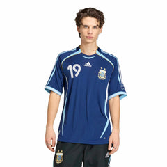 2006 Argentina Men's Retro Stadium Away Messi #19 Soccer Jersey  / Adidas
