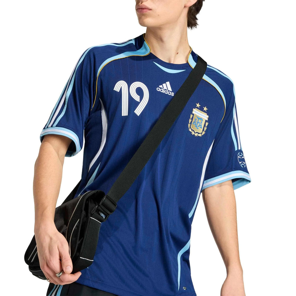 2006 Argentina Men's Retro Stadium Away Messi #19 Soccer Jersey  / Adidas