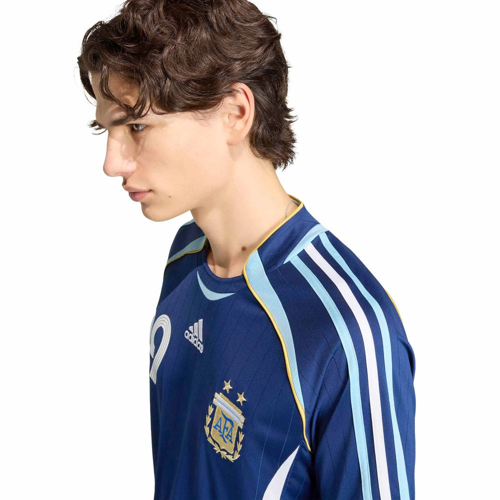 2006 Argentina Men's Retro Stadium Away Messi #19 Soccer Jersey  / Adidas
