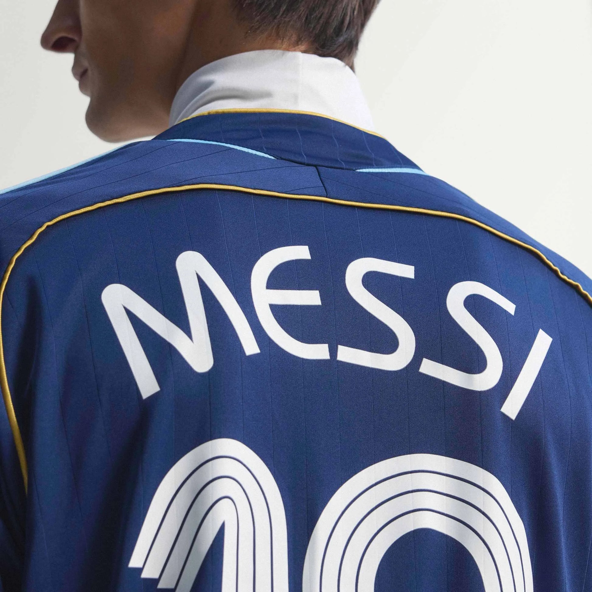2006 Argentina Men's Retro Stadium Away Messi #19 Soccer Jersey  / Adidas