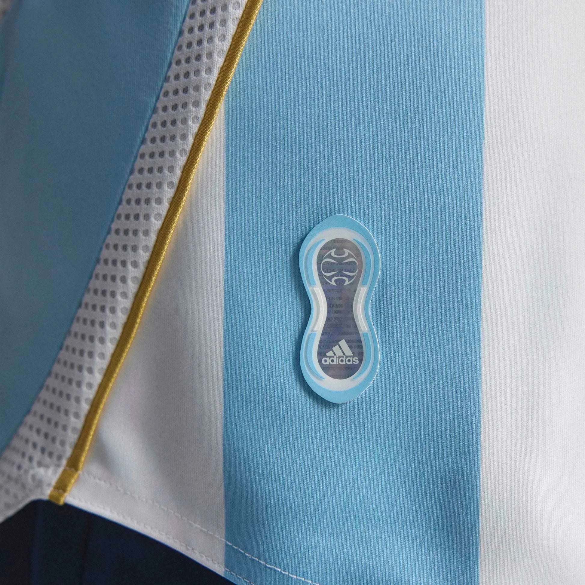 2006 Argentina Men's Retro Stadium Home Messi #19 Soccer Jersey  / Adidas