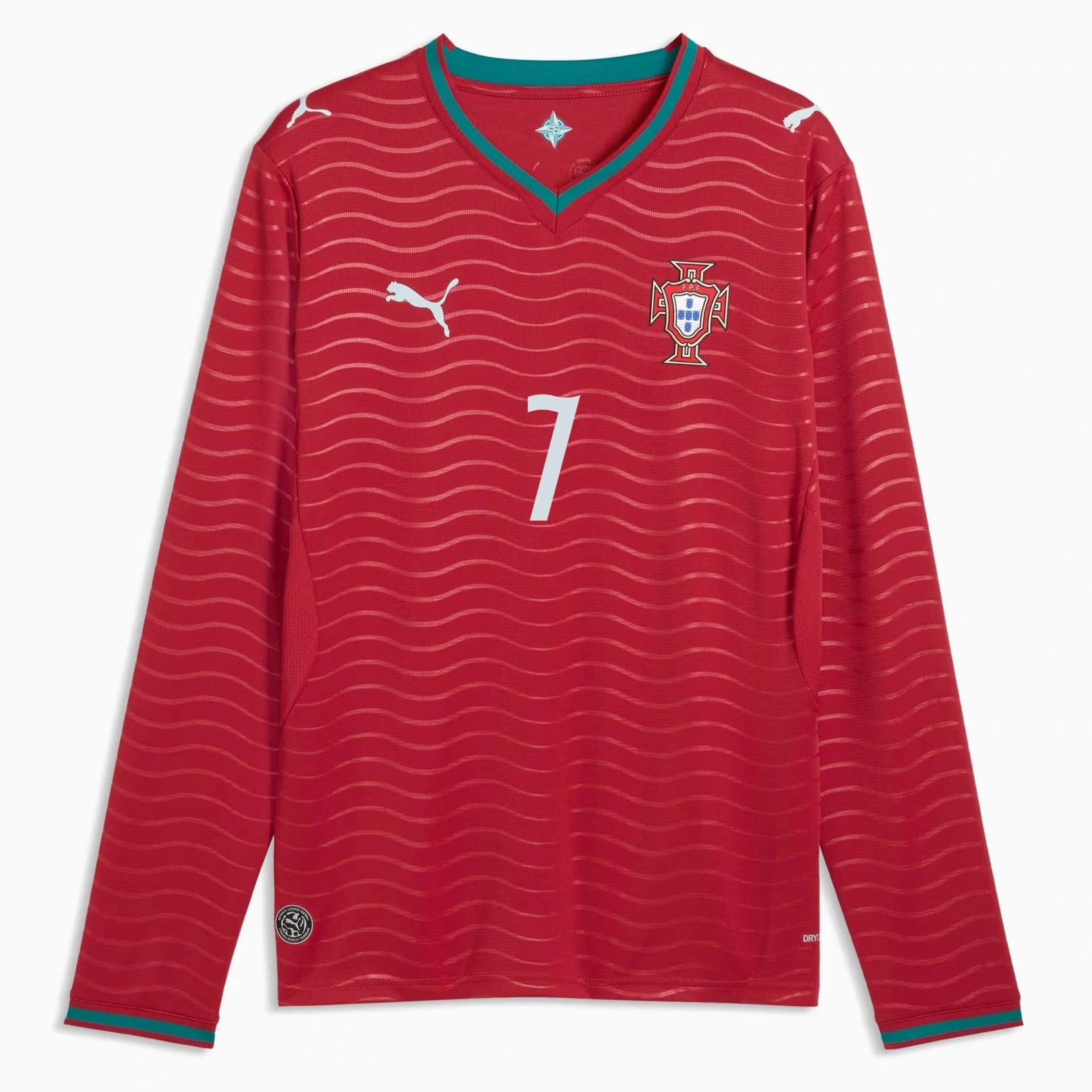 2026 Portugal Men's Stadium Home Ronaldo #7 Long-Sleeve Soccer Je  / Puma
