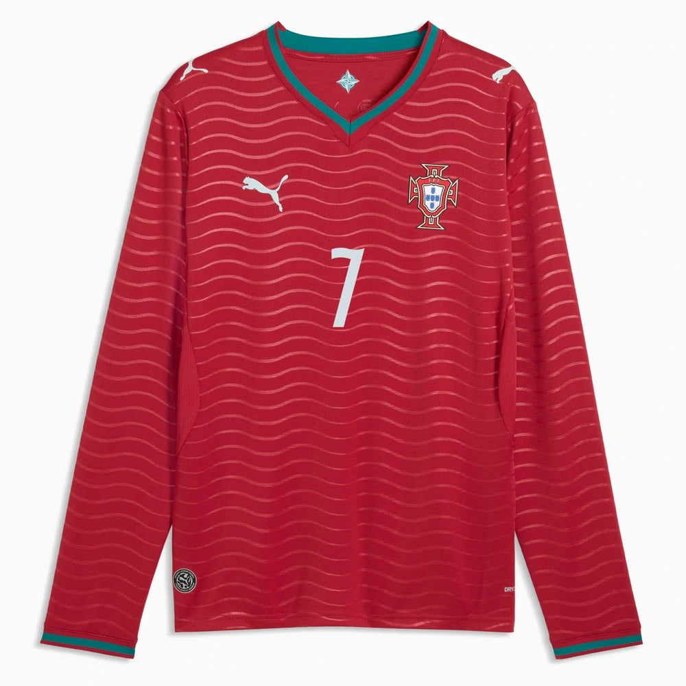 2026 Portugal Men's Stadium Home Ronaldo #7 Long-Sleeve Soccer Je  / Puma