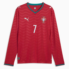 2026 Portugal Men's Stadium Home Ronaldo #7 Long-Sleeve Soccer Je  / Puma